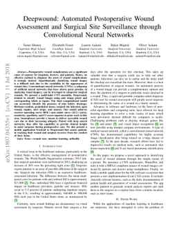 Deepwound: Automated Postoperative Wound Assessment and Surgical Site
  Surveillance through Convolutional Neural Networks
