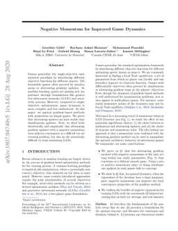 Negative Momentum for Improved Game Dynamics