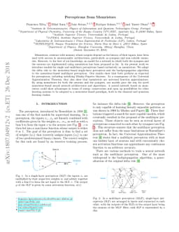 Perceptrons from Memristors