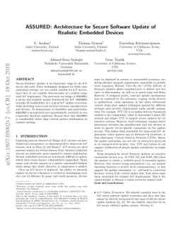 ASSURED: Architecture for Secure Software Update of Realistic Embedded
  Devices