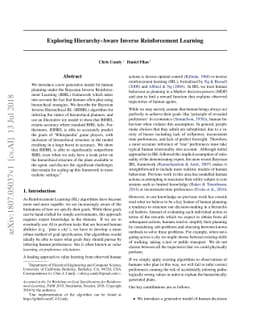 Exploring Hierarchy-Aware Inverse Reinforcement Learning