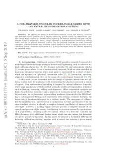 A collisionless singular Cucker-Smale model with decentralized formation
  control