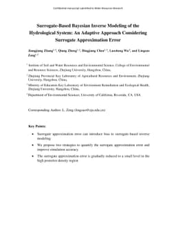 Surrogate-Based Bayesian Inverse Modeling of the Hydrological System: An
  Adaptive Approach Considering Surrogate Approximation Error