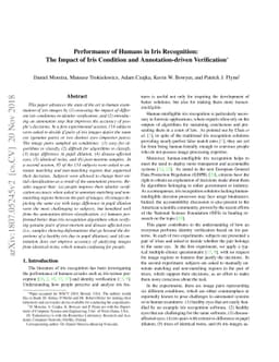 Performance of Humans in Iris Recognition: The Impact of Iris Condition
  and Annotation-driven Verification