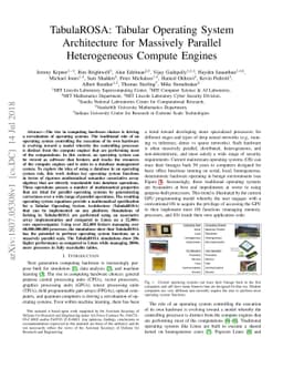TabulaROSA: Tabular Operating System Architecture for Massively Parallel
  Heterogeneous Compute Engines