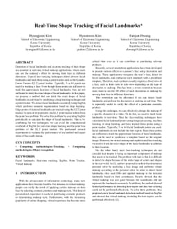 Real-Time Shape Tracking of Facial Landmarks