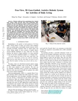 Free-View, 3D Gaze-Guided, Assistive Robotic System for Activities of
  Daily Living