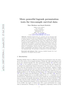 More powerful logrank permutation tests for two-sample survival data