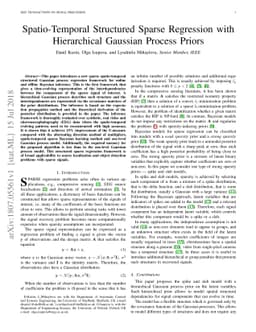 Spatio-Temporal Structured Sparse Regression with Hierarchical Gaussian
  Process Priors