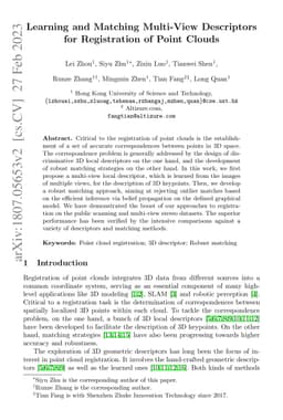 Learning and Matching Multi-View Descriptors for Registration of Point
  Clouds