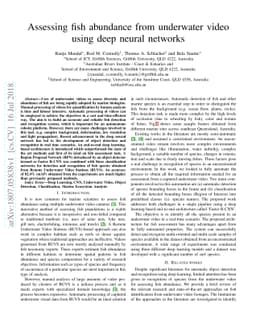 Assessing fish abundance from underwater video using deep neural
  networks