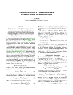 Variational Inference: A Unified Framework of Generative Models and Some
  Revelations