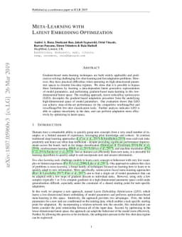 Meta-Learning with Latent Embedding Optimization
