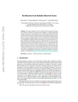 Rectification from Radially-Distorted Scales