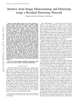 Iterative Joint Image Demosaicking and Denoising using a Residual
  Denoising Network