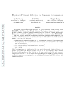 Distributed Triangle Detection via Expander Decomposition