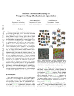 Invariant Information Clustering for Unsupervised Image Classification
  and Segmentation