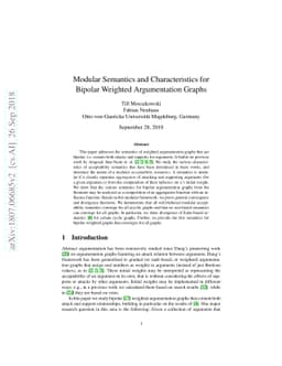 Modular Semantics and Characteristics for Bipolar Weighted Argumentation
  Graphs