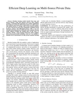 Efficient Deep Learning on Multi-Source Private Data