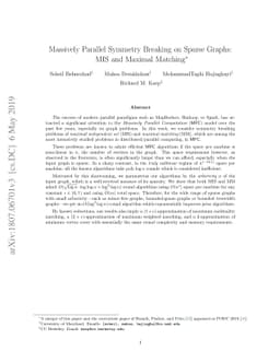 Massively Parallel Symmetry Breaking on Sparse Graphs: MIS and Maximal
  Matching