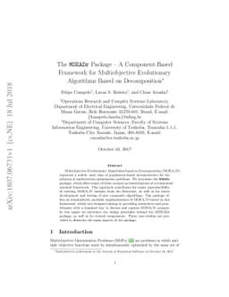 The MOEADr Package - A Component-Based Framework for Multiobjective
  Evolutionary Algorithms Based on Decomposition