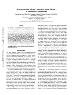 Representational efficiency outweighs action efficiency in human program
  induction