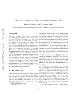 Bounded Information Rate Variational Autoencoders