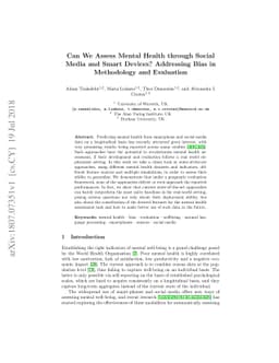 Can We Assess Mental Health through Social Media and Smart Devices?
  Addressing Bias in Methodology and Evaluation