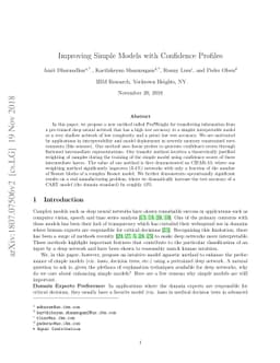 Improving Simple Models with Confidence Profiles
