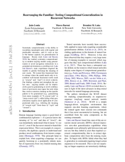 Rearranging the Familiar: Testing Compositional Generalization in
  Recurrent Networks