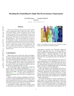 Bounding Box Embedding for Single Shot Person Instance Segmentation