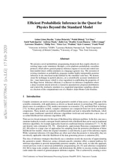 Efficient Probabilistic Inference in the Quest for Physics Beyond the
  Standard Model