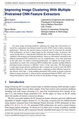 Improving Image Clustering With Multiple Pretrained CNN Feature
  Extractors