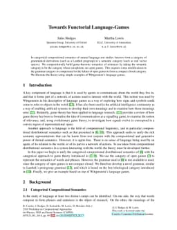 Towards Functorial Language-Games