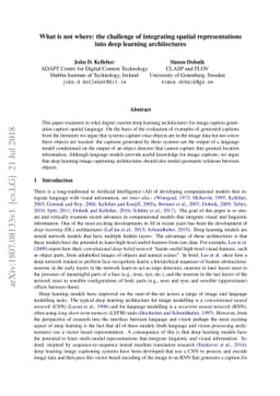 What is not where: the challenge of integrating spatial representations
  into deep learning architectures