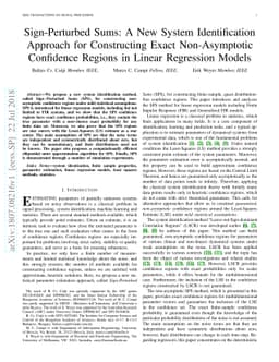 Sign-Perturbed Sums: A New System Identification Approach for
  Constructing Exact Non-Asymptotic Confidence Regions in Linear Regression
  Models