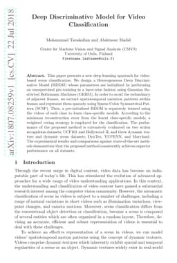 Deep Discriminative Model for Video Classification