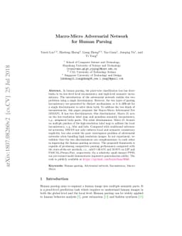 Macro-Micro Adversarial Network for Human Parsing