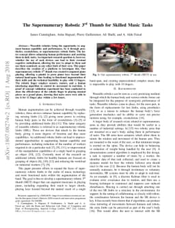 The Supernumerary Robotic 3rd Thumb for Skilled Music Tasks