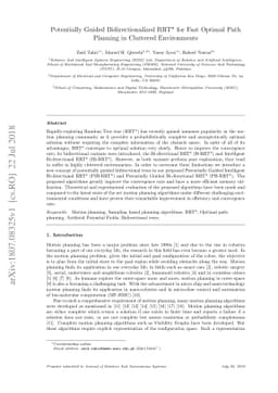 Potentially Guided Bidirectionalized RRT* for Fast Optimal Path Planning
  in Cluttered Environments