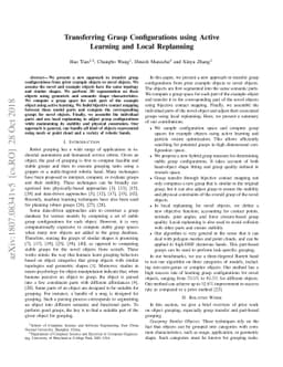 Transferring Grasp Configurations using Active Learning and Local
  Replanning