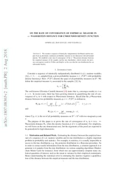 On the rate of convergence of empirical measure in $\infty-$Wasserstein
  distance for unbounded density function