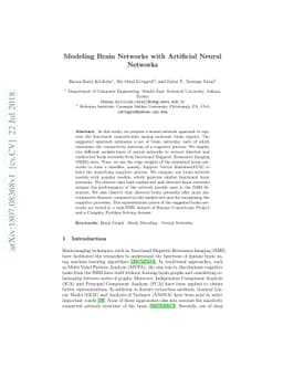 Modeling Brain Networks with Artificial Neural Networks