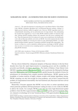 Subsampling MCMC - An introduction for the survey statistician