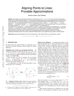 Aligning Points to Lines: Provable Approximations