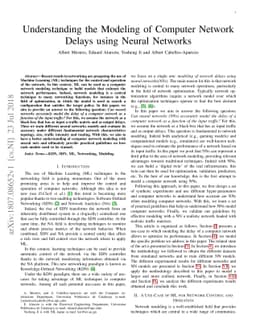 Understanding the Modeling of Computer Network Delays using Neural
  Networks