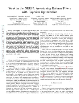 Weak in the NEES?: Auto-tuning Kalman Filters with Bayesian Optimization