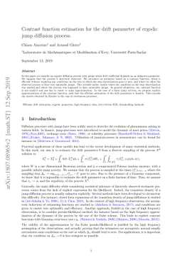 Contrast function estimation for the drift parameter of ergodic jump
  diffusion process