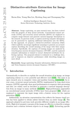 Distinctive-attribute Extraction for Image Captioning