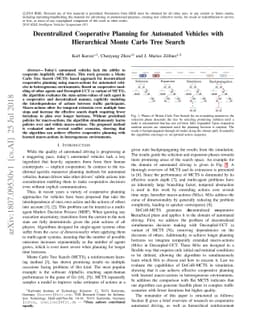 Decentralized Cooperative Planning for Automated Vehicles with
  Hierarchical Monte Carlo Tree Search
